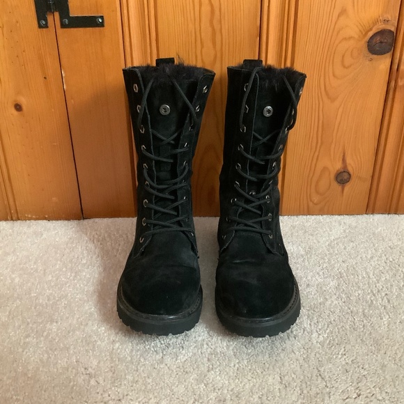 Source Unknown Shoes - Suede Combat Boots